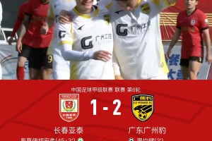 开云-广州豹2-1客胜亚泰取三连胜，廖均健闪击，图多列破门